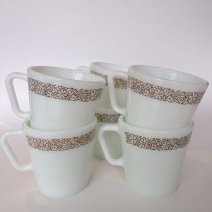 Vintage Pyrex Milk Glass Mugs